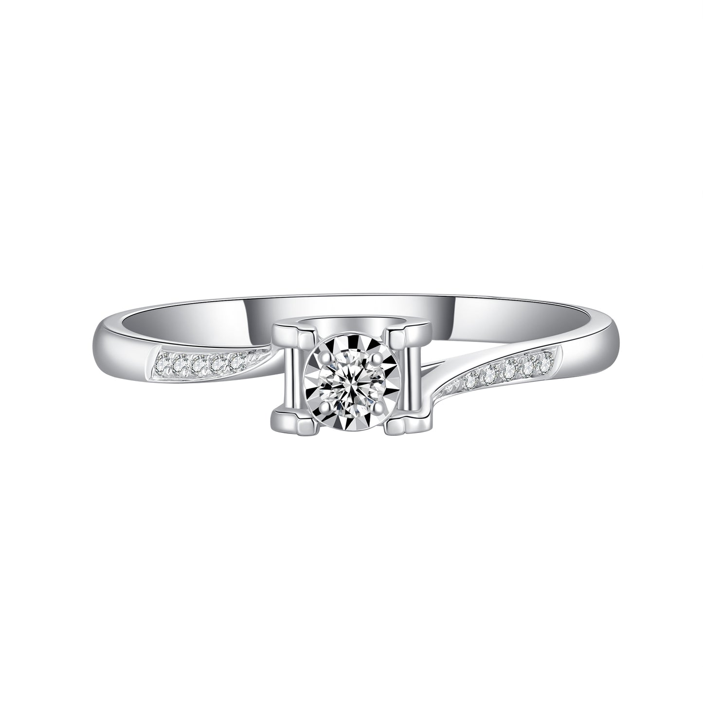 Anillo en oro blanco de 18 kilates con diseño floral de cabeza de toro: un tesoro de amor eterno