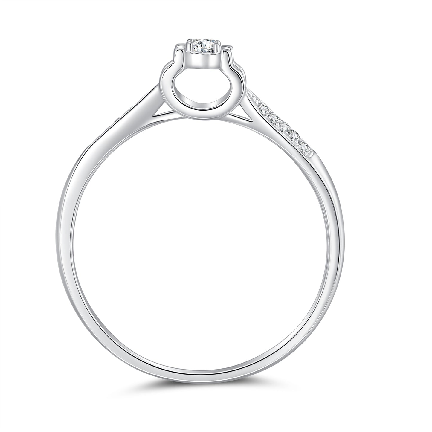 Anillo en oro blanco de 18 kilates con diseño floral de cabeza de toro: un tesoro de amor eterno